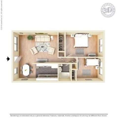 Unit 858-C 826-A floor plan